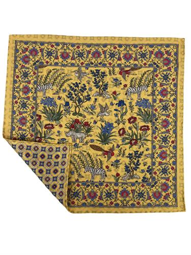 POCHETTE DOUBLE FACE 33X33 100%SETA ORLO A MANO