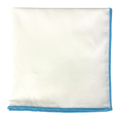 POCHETTE 33X33 100% COTONE ORLO A MANO