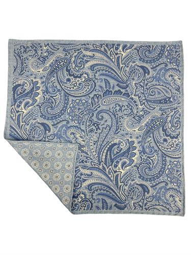 POCHETTE DOUBLE FACE 33X33 100%SETA ORLO A MANO