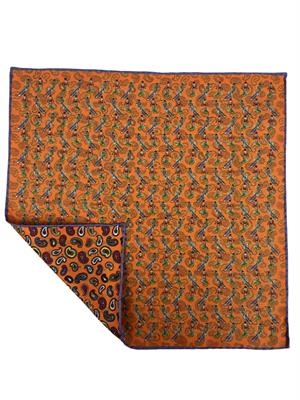 POCHETTE DOUBLE FACE 33X33 100%SETA ORLO A MANO