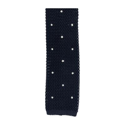 CRAVATTA TRICOT POIS A MANO 100%SETA