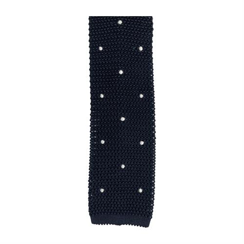 CRAVATTA TRICOT POIS A MANO 100%SETA