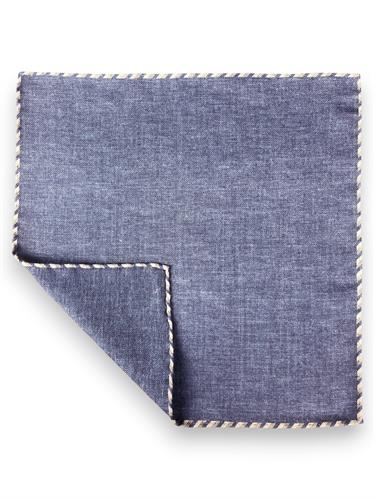 POCHETTE DOUBLE FACE 33X33 100%LANA ORLO A MANO