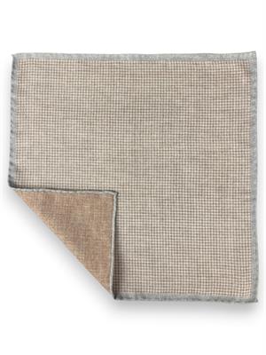 POCHETTE DOUBLE FACE 33X33 100%LANA ORLO A MANO
