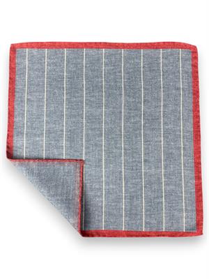 POCHETTE DOUBLE FACE 33X33 100%LANA ORLO A MANO