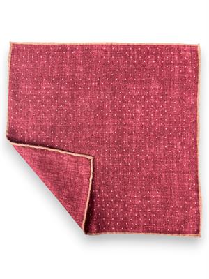 POCHETTE DOUBLE FACE 33X33 100%LANA ORLO A MANO
