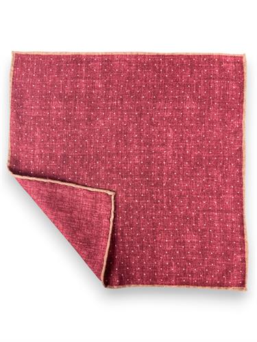 POCHETTE DOUBLE FACE 33X33 100%LANA ORLO A MANO