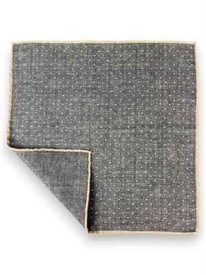 POCHETTE DOUBLE FACE 33X33 100%LANA ORLO A MANO