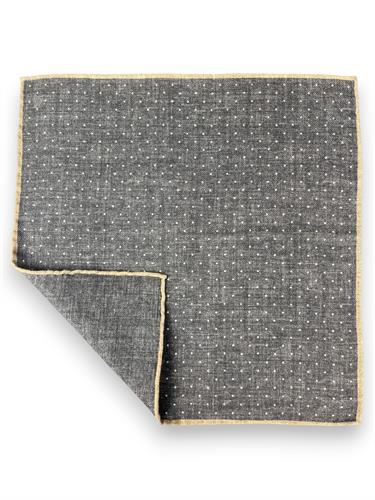 POCHETTE DOUBLE FACE 33X33 100%LANA ORLO A MANO