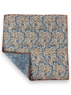 POCHETTE DOUBLE FACE 33X33 100%LANA ORLO A MANO