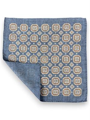 POCHETTE DOUBLE FACE 33X33 100%LANA ORLO A MANO