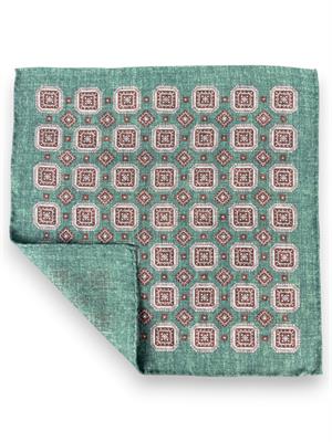 POCHETTE DOUBLE FACE 33X33 100%LANA ORLO A MANO