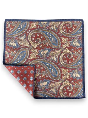 POCHETTE DOUBLE FACE 33X33 100%SETA ORLO A MANO