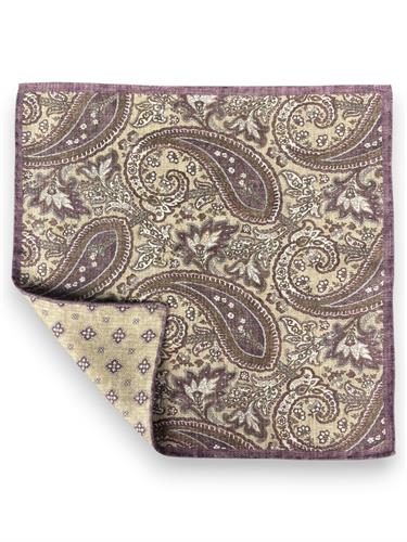POCHETTE DOUBLE FACE 33X33 100%SETA ORLO A MANO