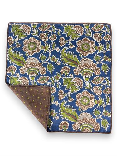 POCHETTE DOUBLE FACE 33X33 100%SETA ORLO A MANO