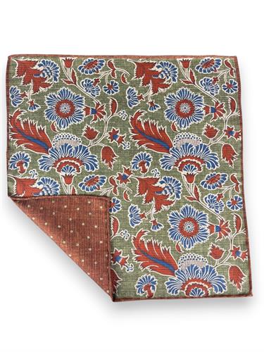 POCHETTE DOUBLE FACE 33X33 100%SETA ORLO A MANO