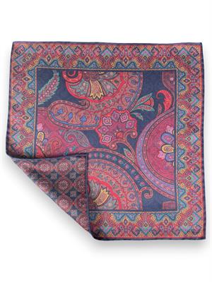 POCHETTE DOUBLE FACE 33X33 100%SETA ORLO A MANO
