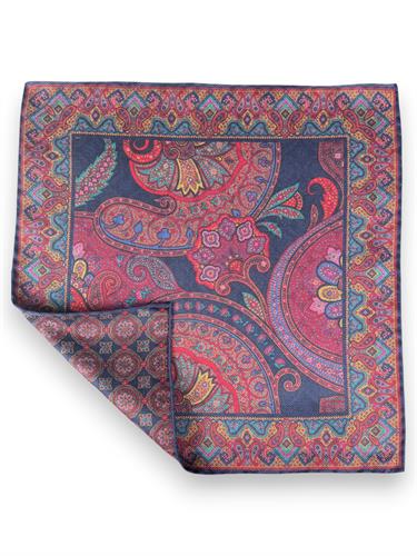 POCHETTE DOUBLE FACE 33X33 100%SETA ORLO A MANO