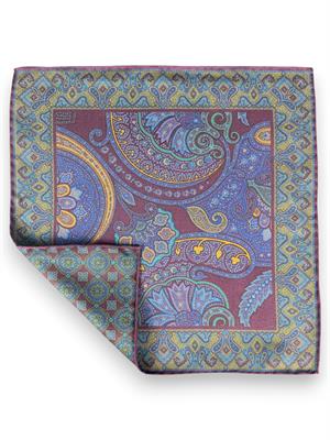 POCHETTE DOUBLE FACE 33X33 100%SETA ORLO A MANO