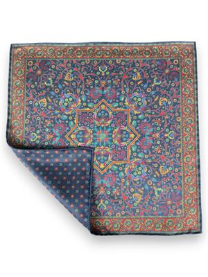 POCHETTE DOUBLE FACE 33X33 100%SETA ORLO A MANO