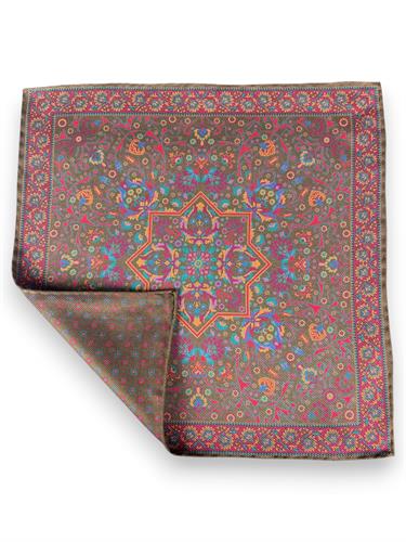 POCHETTE DOUBLE FACE 33X33 100%SETA ORLO A MANO