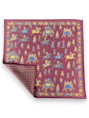 POCHETTE DOUBLE FACE 33X33 100%SETA ORLO A MANO