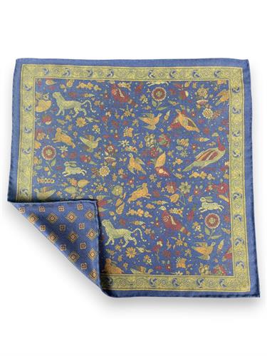 POCHETTE DOUBLE FACE 33X33 100%SETA ORLO A MANO