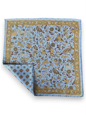POCHETTE DOUBLE FACE 33X33 100%SETA ORLO A MANO