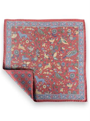 POCHETTE DOUBLE FACE 33X33 100%SETA ORLO A MANO