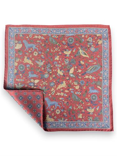 POCHETTE DOUBLE FACE 33X33 100%SETA ORLO A MANO