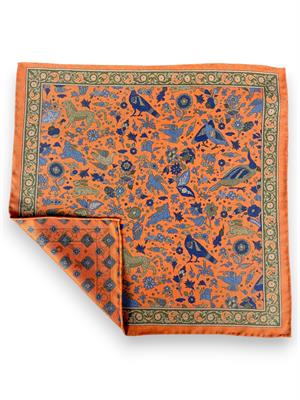POCHETTE DOUBLE FACE 33X33 100%SETA ORLO A MANO