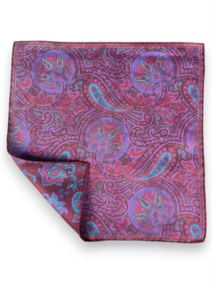 POCHETTE DOUBLE FACE 33X33 100%SETA ORLO A MANO