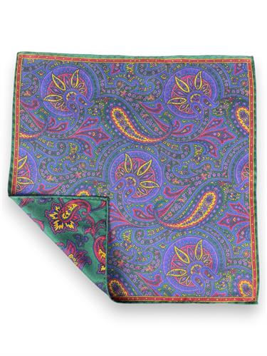 POCHETTE DOUBLE FACE 33X33 100%SETA ORLO A MANO