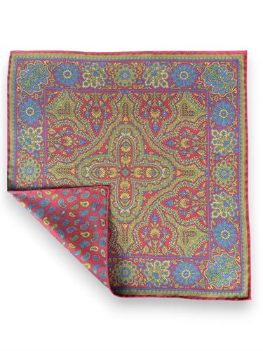POCHETTE DOUBLE FACE 33X33 100%SETA ORLO A MANO