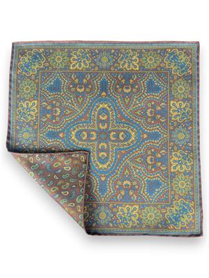 POCHETTE DOUBLE FACE 33X33 100%SETA ORLO A MANO