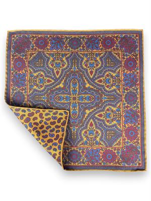 POCHETTE DOUBLE FACE 33X33 100%SETA ORLO A MANO