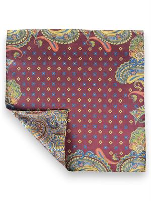 POCHETTE DOUBLE FACE 33X33 100%SETA ORLO A MANO