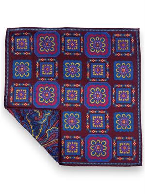 POCHETTE DOUBLE FACE 33X33 100%SETA ORLO A MANO