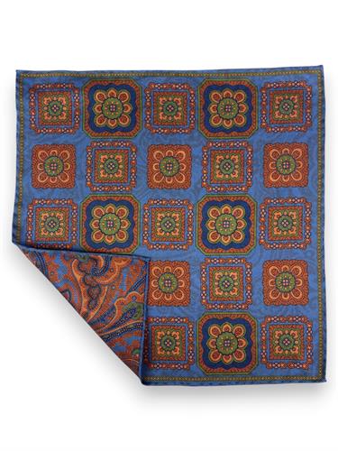 POCHETTE DOUBLE FACE 33X33 100%SETA ORLO A MANO