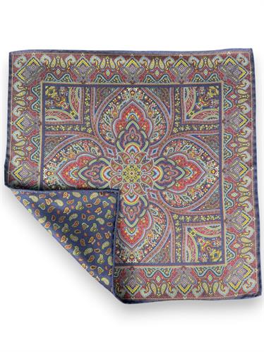 POCHETTE DOUBLE FACE 33X33 100%SETA ORLO A MANO