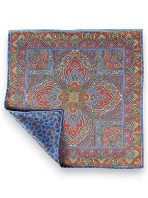 POCHETTE DOUBLE FACE 33X33 100%SETA ORLO A MANO