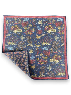 POCHETTE DOUBLE FACE 33X33 100%SETA ORLO A MANO