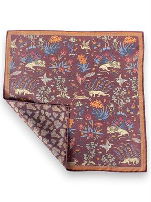 POCHETTE DOUBLE FACE 33X33 100%SETA ORLO A MANO