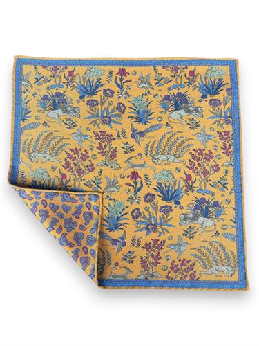 POCHETTE DOUBLE FACE 33X33 100%SETA ORLO A MANO