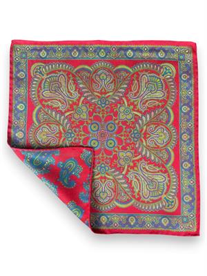 POCHETTE DOUBLE FACE 33X33 100%SETA ORLO A MANO