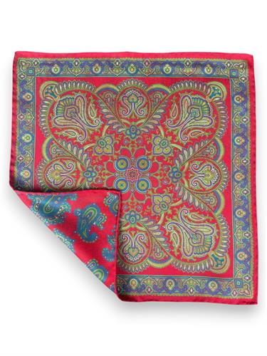 POCHETTE DOUBLE FACE 33X33 100%SETA ORLO A MANO