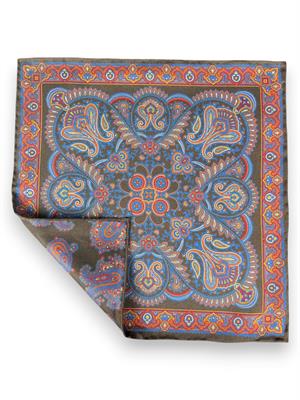 POCHETTE DOUBLE FACE 33X33 100%SETA ORLO A MANO