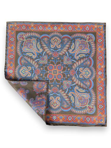 POCHETTE DOUBLE FACE 33X33 100%SETA ORLO A MANO