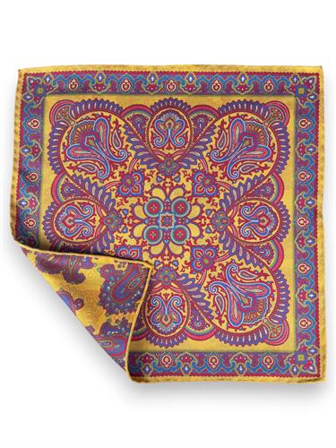 POCHETTE DOUBLE FACE 33X33 100%SETA ORLO A MANO
