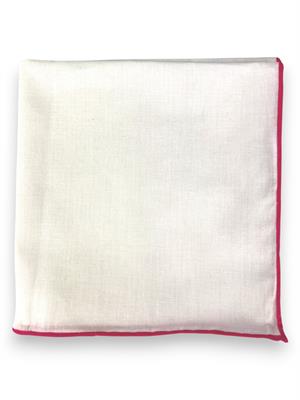 POCHETTE 33X33 100% COTONE ORLO A MANO